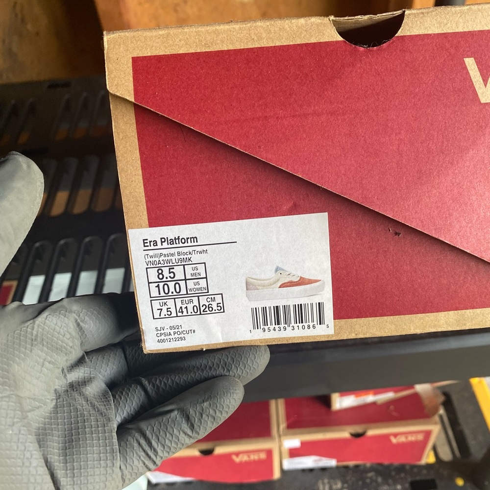 Vans Era Platform Sneakers - Red, White, Tan